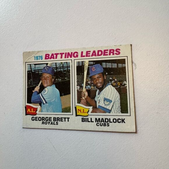 Topps 1976 Batting Leaders Trading Card George Brett/Bill Madlock - Picture 2 of 3